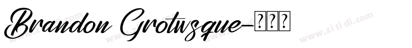 Brandon Grotwsque字体转换